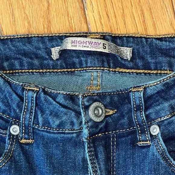 Highway Jeans Blue Denim Skinny Leg Frayed Leg Seam Style VD91040HJDZ-LA  Size 5 - Picture 4 of 5
